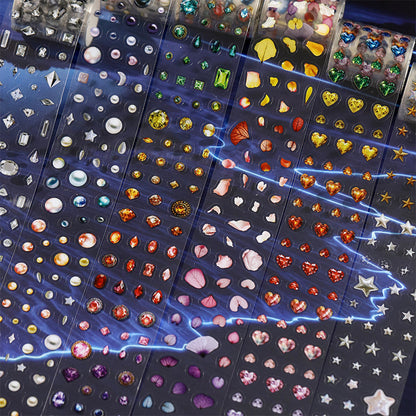 Lucky Starry Rain Series Die Cutting PET Tape featuring star, and rain designs for journaling, scrapbooking and collage
