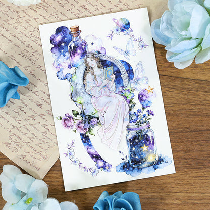 Star Moon Myth PET Tape featuring star, and moon designs for journaling, scrapbooking and collage