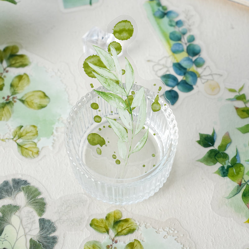 Enamored Plants Series Sticker featuring red designs for journaling, scrapbooking and collage