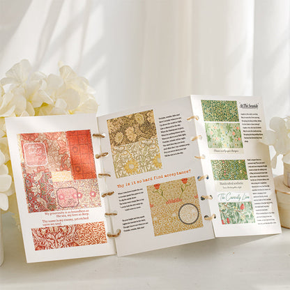 Maurice's flower paper Series Die Cutting White Kraft Paper Tape featuring white, and flower designs for journaling, scrapbooking and collage