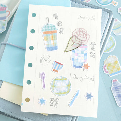 Fabric Daily Series Sticker for journaling, scrapbooking and collage