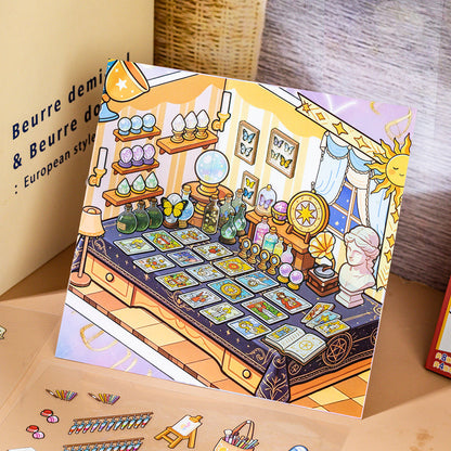 Corner Of Desk Series 3D Sticker Book featuring book designs for journaling, scrapbooking and collage