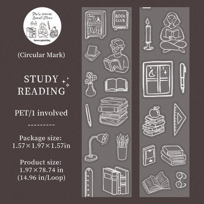 Daily Essentials Series Die Cutting Silver Stamping PET Tape