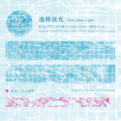 Water Ripple Halo Series Rainbow Light PET Tape