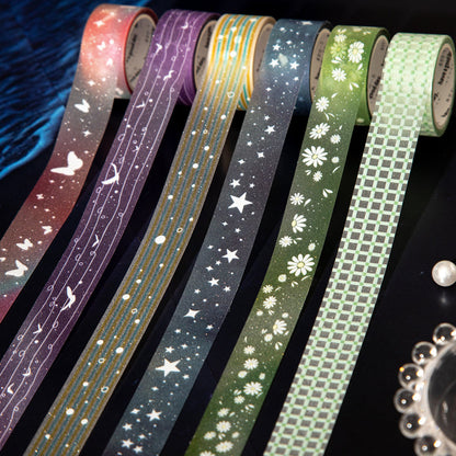 Illusion Dream Series Flash PET Tape featuring dream designs for journaling, scrapbooking and collage