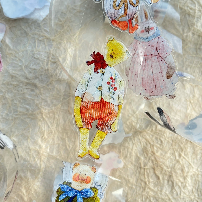 4cm*333cm Cute doll Die Cutting Washi/PET/Fog PET Tape for journaling, scrapbooking and collage