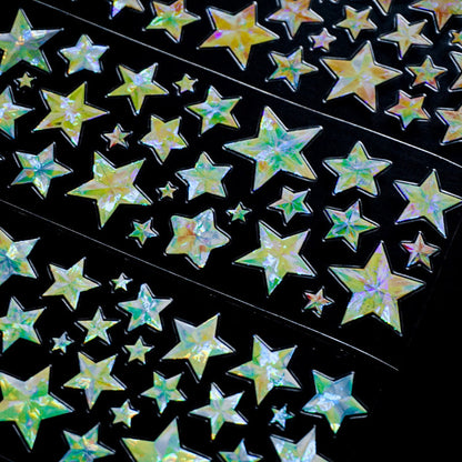 Whole Roll 6cm*5m Star Dust Wandering Die Cutting Shell Light PET Tape