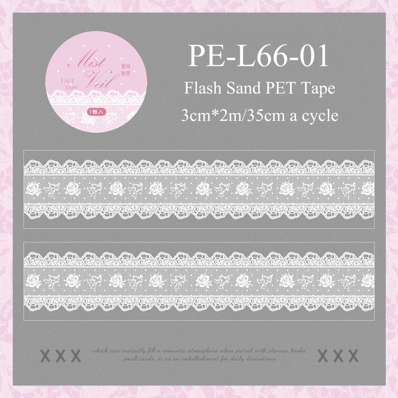 Lace Markings Series Flash Sand PET Tape