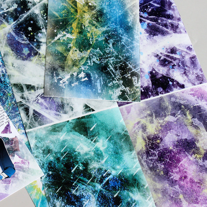 Whole Roll 10cm*5m Past of Stardust Washi Tape featuring star designs for journaling, scrapbooking and collage