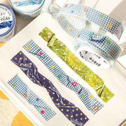 Floral Ruffled Series Washi Tape featuring floral designs for journaling, scrapbooking and collage