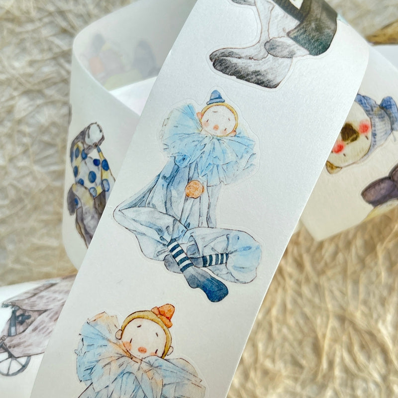 4cm*333cm Cute doll Die Cutting Washi/PET/Fog PET Tape for journaling, scrapbooking and collage