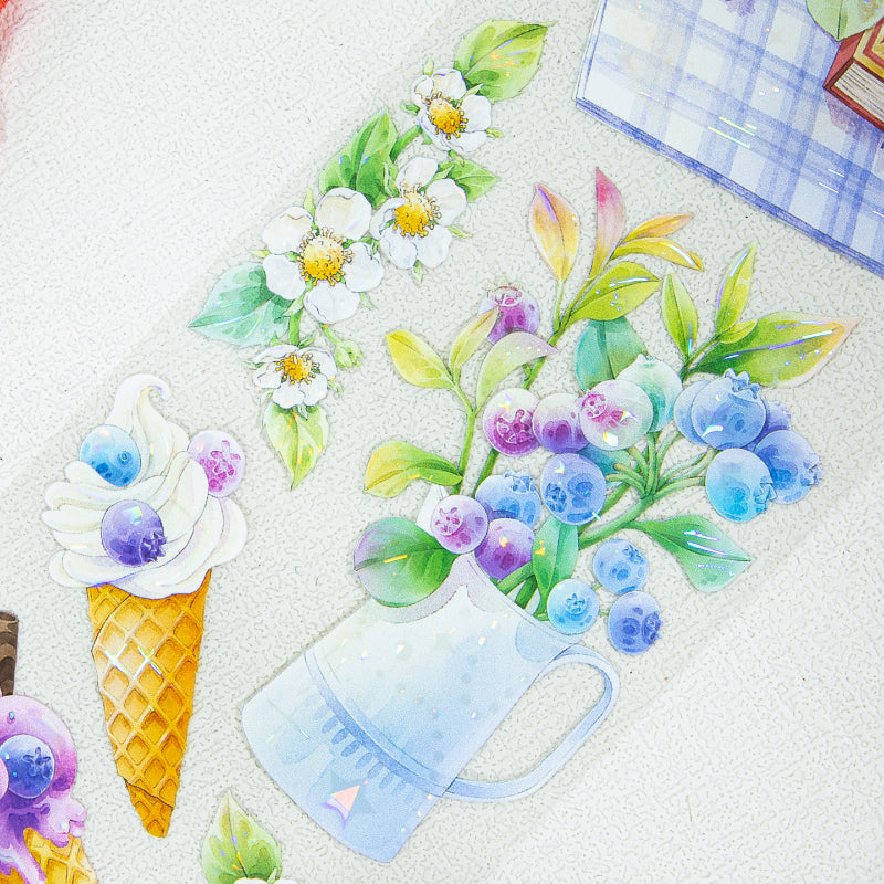 Four season berries Shell Light PET Tape featuring sea, and light designs for journaling, scrapbooking and collage