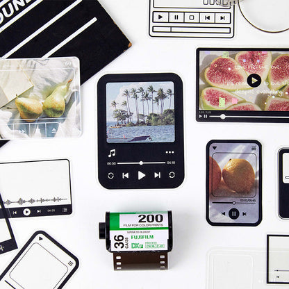 Film Time Series Sticker for journaling, scrapbooking and collage