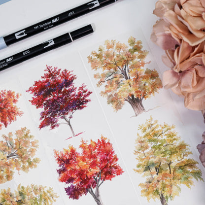 6.5cm*100cm Know Autumn PET Tape