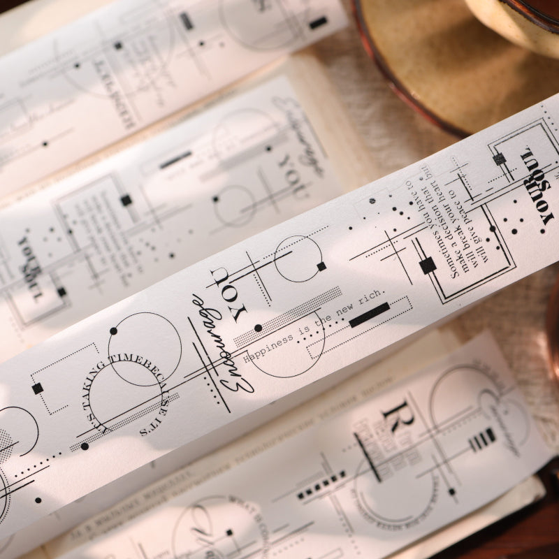 Whole Roll 4.5cm*3m Grid Lines Die Cutting Washi/PET Tape for journaling, scrapbooking and collage