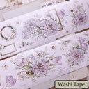 5.5cm*150cm Purple Smoke Flower Die Cutting Washi/PET/Shell Light PET Tape