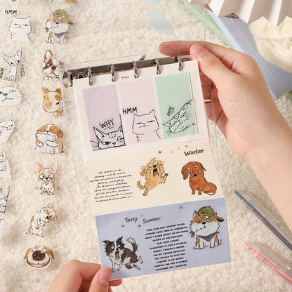 Ugly Face Cats Dogs Series Die Cutting PET Tape