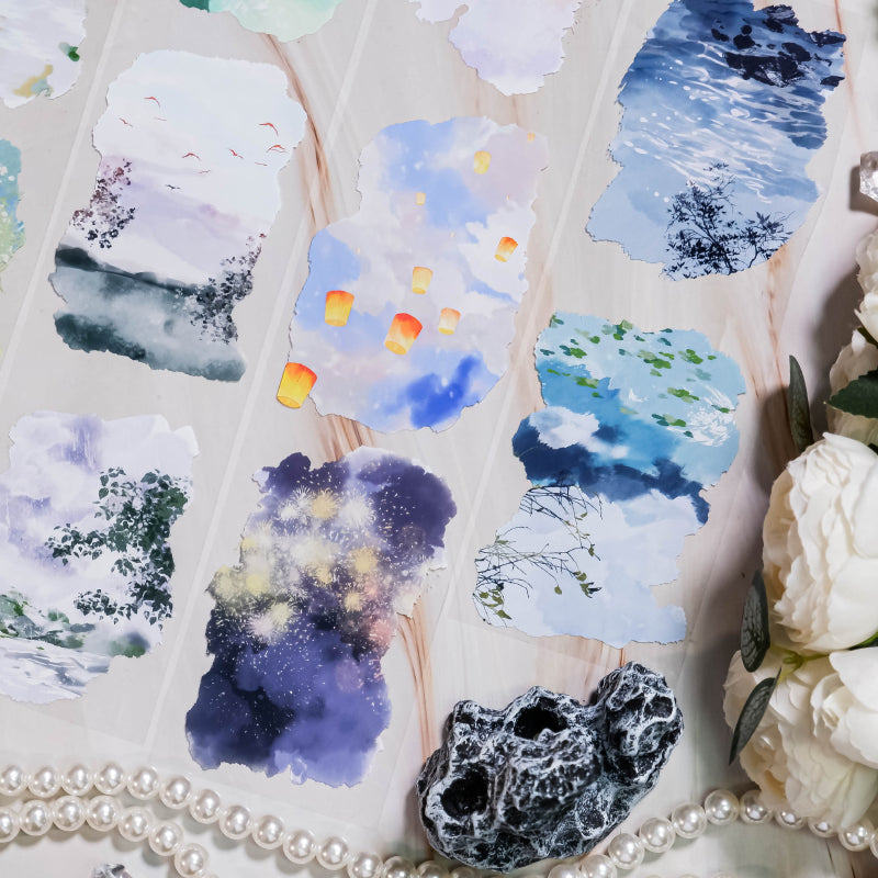 Whole Roll 6.5cm*5m Dreamlike Scenery PET Tape featuring dream designs for journaling, scrapbooking and collage