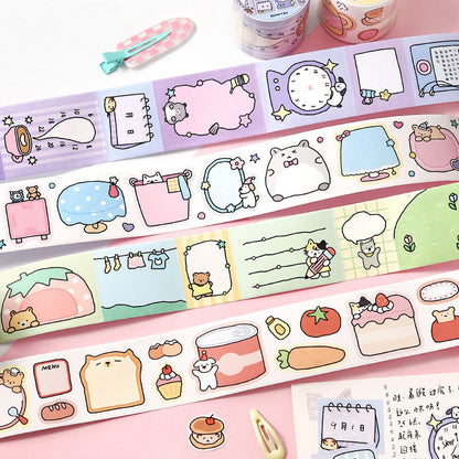 Corner Thoughts Series Die Cutting Writing Paper Tape