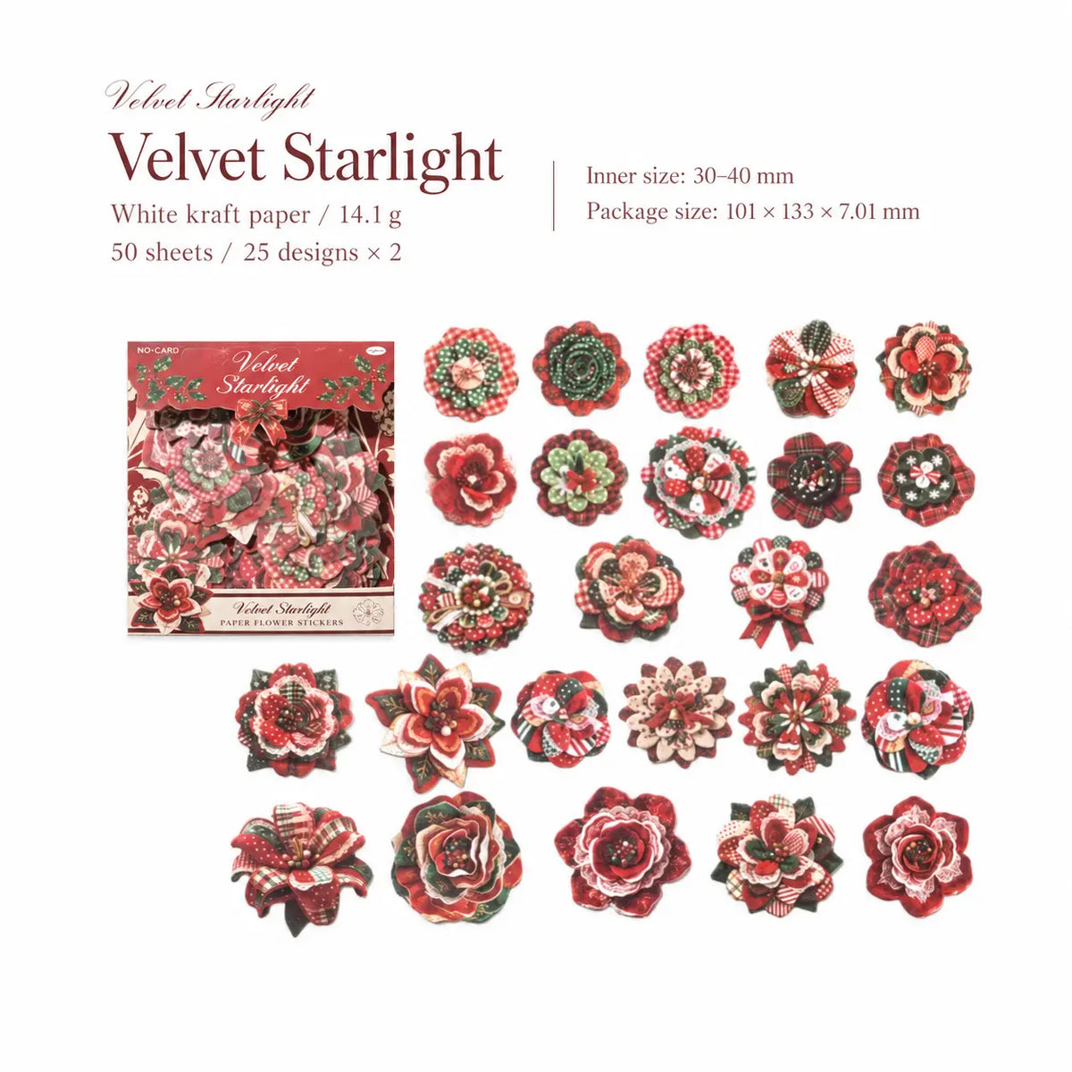 Christmas Floral Sticker Book