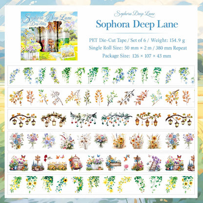Chunxun Flower Mirror Character PET Tape Set