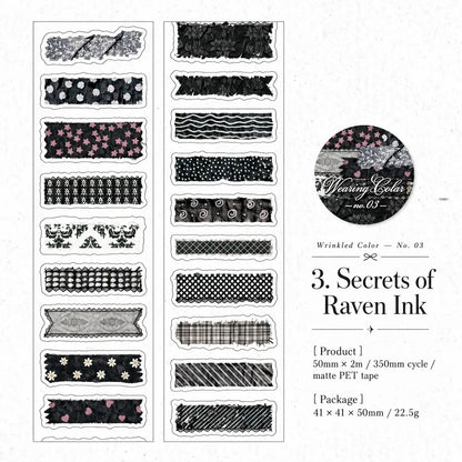 Washi tape découpé pour animaux de la série The Wrinkled Pages
