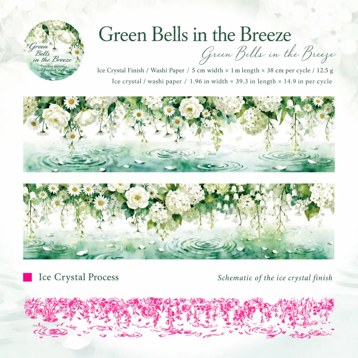 Floating Blossoms Reflection Washi Tape