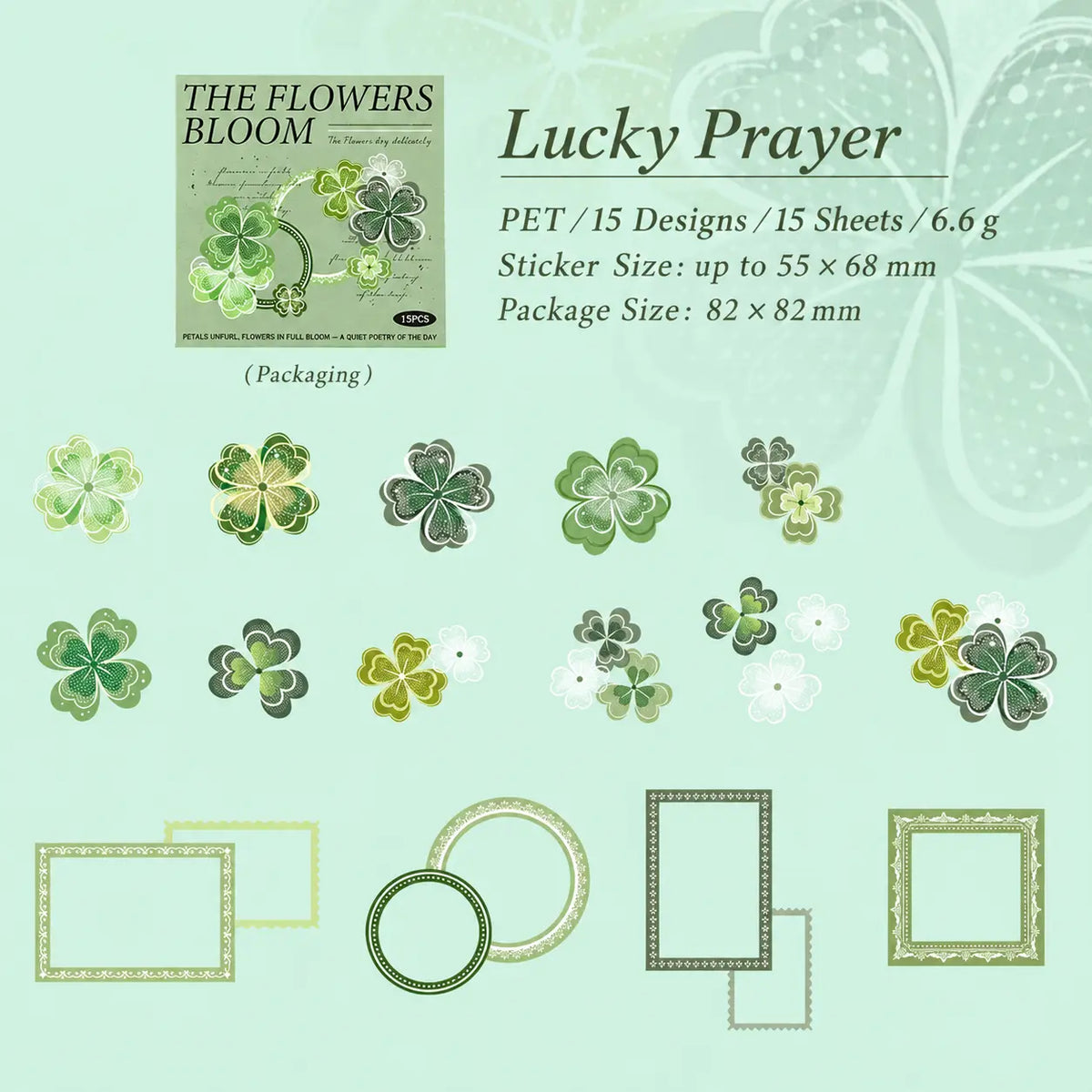 Full Bloom Floral Sticker Set – 20 Pieces
