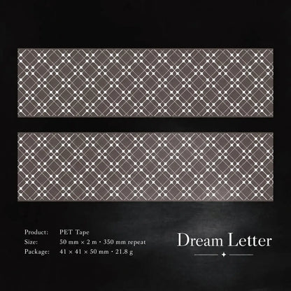 White Mist Floral Note PET Tape