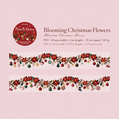 Christmas Floral Garland PET Tape