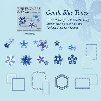 Floral Cutout Sticker Set – 50 Pieces