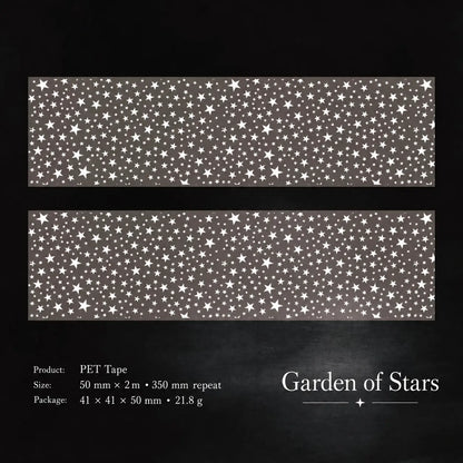 White Mist Floral Note PET Tape