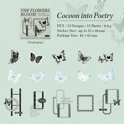 Floral Cutout Sticker Set – 50 Pieces