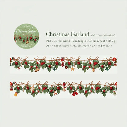 Christmas Floral Garland PET Tape
