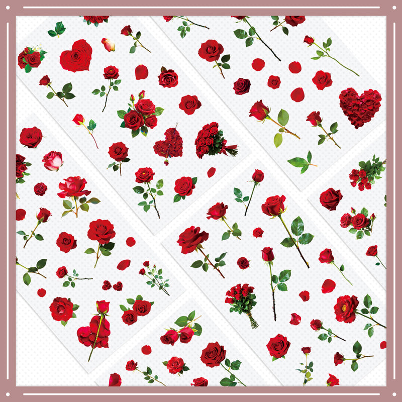 Scorching Red Rose Sticker