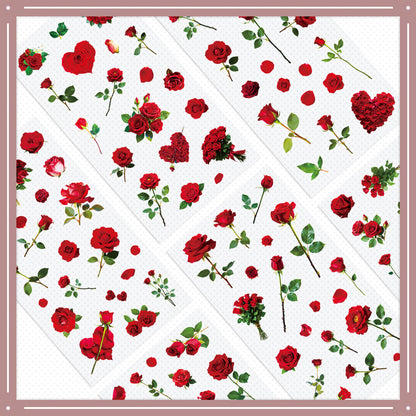 Scorching Red Rose Sticker