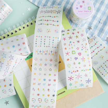 Colorful Mood Series Die Cutting Washi Tape featuring color designs for journaling, scrapbooking and collage