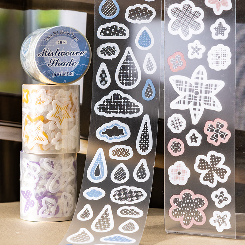 White Mist Weaving Shadows Series Die Cutting PET Tape