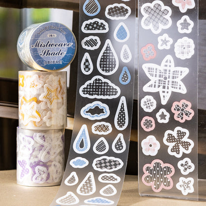 White Mist Weaving Shadows Series Die Cutting PET Tape
