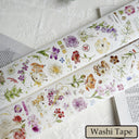 Whole Roll 6cm*5m Embroidered Flower Letter Die Cutting Washi/PET Tape