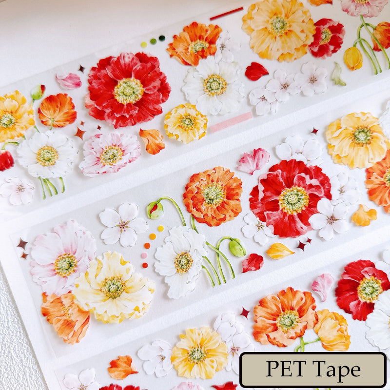 Whole Roll 6cm*5m Spring fills the garden Washi/PET Tape