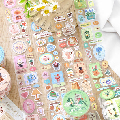 Healing Checklist Series Die Cutting Self-adhesive Tape featuring check designs for journaling, scrapbooking and collage