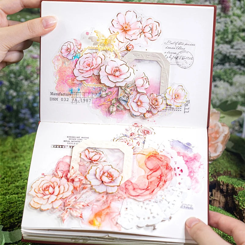 Gilded Floral PET Sticker Tape