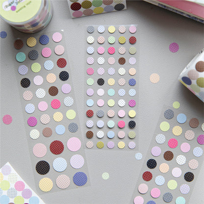 Polka Dot Control Series Die Cutting Flash Synthetic Paper Tape featuring dot designs for journaling, scrapbooking and collage