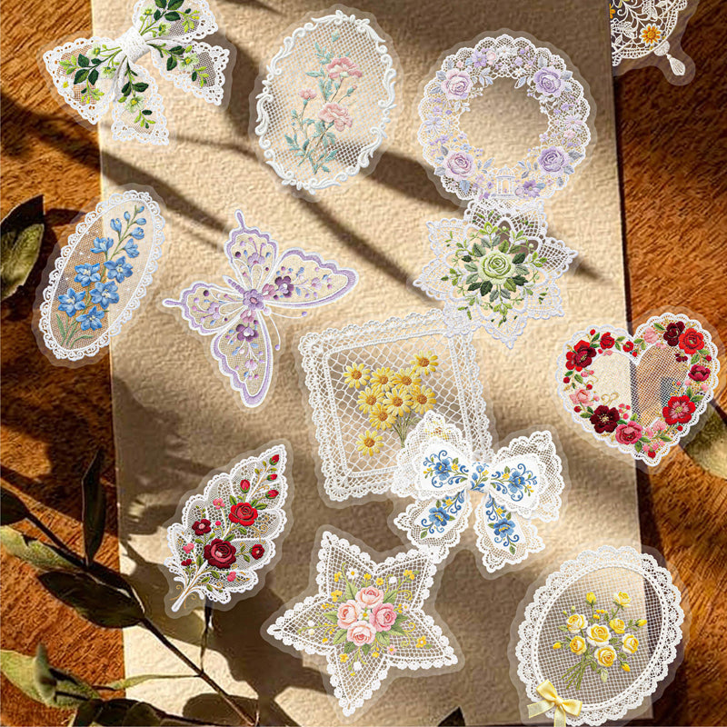 Interlude Floral Series Sticker featuring floral designs for journaling, scrapbooking and collage