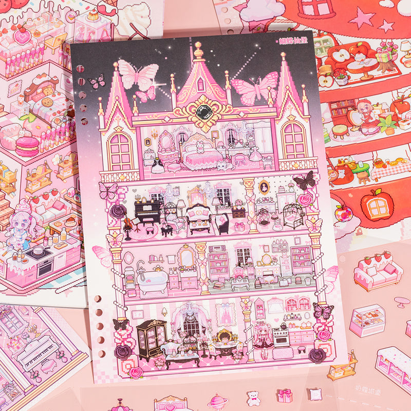 Fairy Tales World 3D Sticker Book featuring fairy, tale, and book designs for journaling, scrapbooking and collage