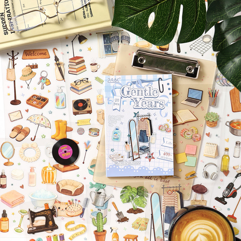 Beautifully Decorated Room Series Sticker Book featuring book designs for journaling, scrapbooking and collage