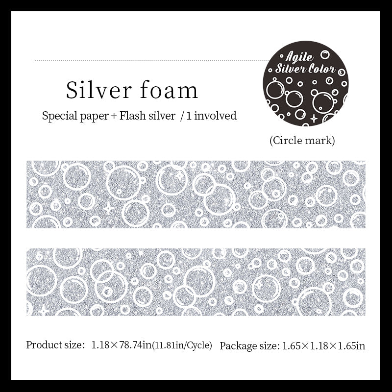 Lively Silver Color Series Special Paper Tape