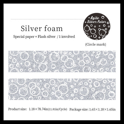 Lively Silver Color Series Special Paper Tape