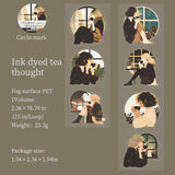 Ink dyed tea thought